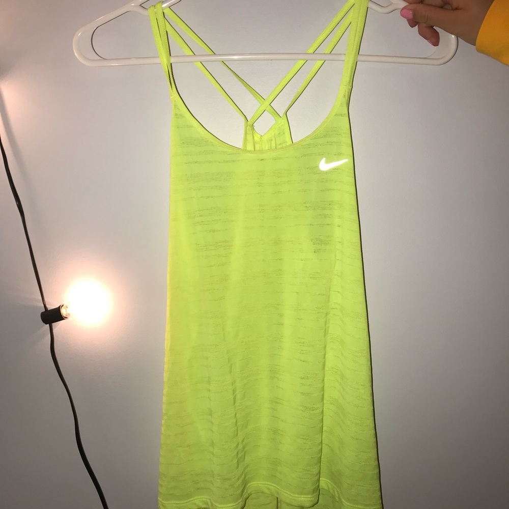 Nike Dri-Fit Neon Yellow Athletic Tank